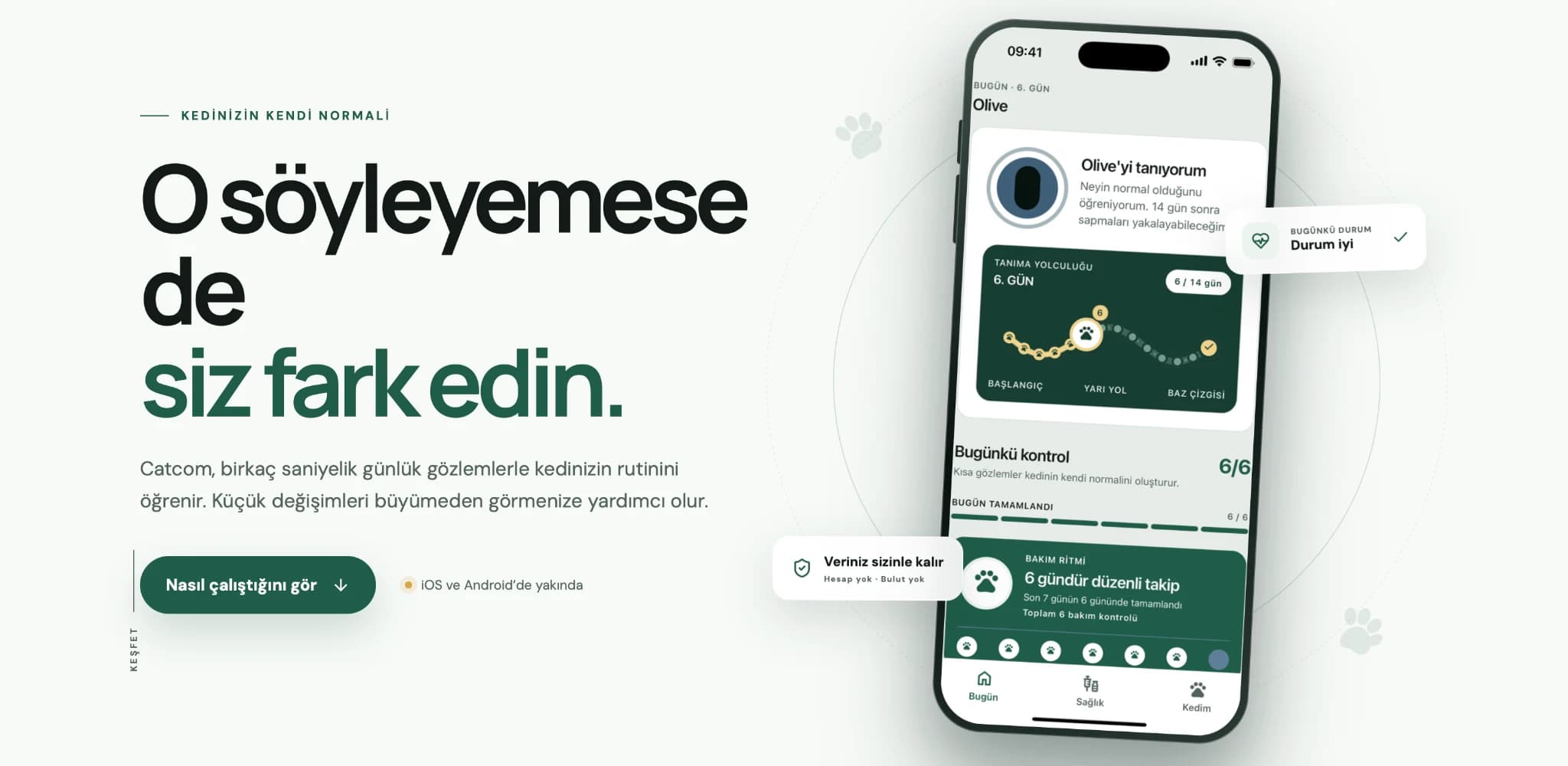 Catcom kedi sağlığı takip uygulaması tanıtımı